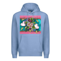 Colony Blue v.d flowers and hearts Premium Hoodie - AdoDesignShop