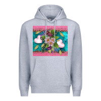Heather Grey v.d flowers and hearts Premium Hoodie - AdoDesignShop