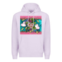 Lilac v.d flowers and hearts Premium Hoodie - AdoDesignShop