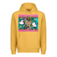 Mustard v.d flowers and hearts Premium Hoodie - AdoDesignShop