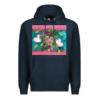 Navy v.d flowers and hearts Premium Hoodie - AdoDesignShop