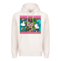 Pale Pink v.d flowers and hearts Premium Hoodie - AdoDesignShop