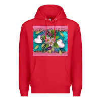 Red v.d flowers and hearts Premium Hoodie - AdoDesignShop
