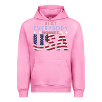 Fuchsia Pink Usa Beat Everybody Urban Hoodie - Bettercallsaul
