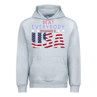 Heather Grey Usa Beat Everybody Urban Hoodie - Bettercallsaul