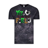 Cloud Black my heart is on that field soccer Vintage Tee - Zillion Design Studio