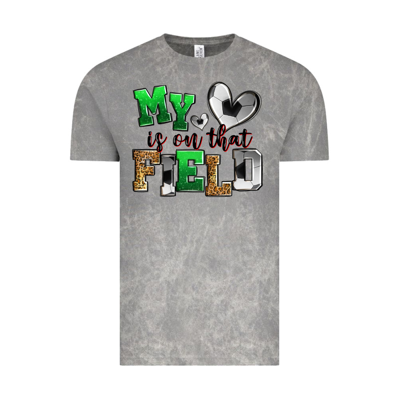 My Heart Is On That Field Soccer Vintage Tee by Zillion Design Studio | Teevron