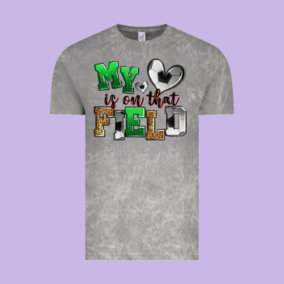 My Heart Is On That Field Soccer Vintage Tee Designed By Zillion Design Studio