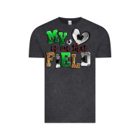 Vintage Black my heart is on that field soccer Vintage Tee - Zillion Design Studio