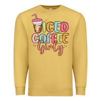 Antique Gold iced coffee girly Premium Sweatshirt - MaliasSmallBusiness