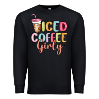 Black iced coffee girly Premium Sweatshirt - MaliasSmallBusiness