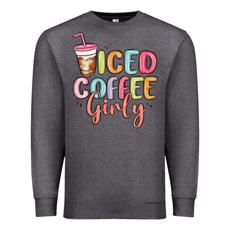 Iced Coffee Girly Premium Sweatshirt by MaliasSmallBusiness | Teevron