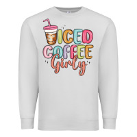 Dove Grey iced coffee girly Premium Sweatshirt - MaliasSmallBusiness