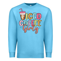 Ocean Blue iced coffee girly Premium Sweatshirt - MaliasSmallBusiness