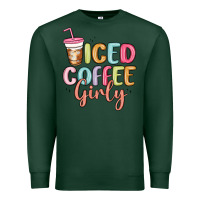 Sports Green iced coffee girly Premium Sweatshirt - MaliasSmallBusiness