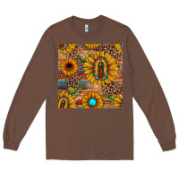 Chestnut our lady of guadalupe sunflower  seamless pattern Long Sleeve Tee - JahusDesignShop