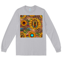 Moon Dust our lady of guadalupe sunflower  seamless pattern Long Sleeve Tee - JahusDesignShop