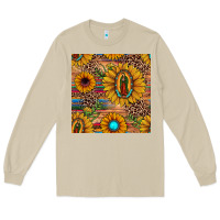 Our Lady Of Guadalupe Sunflower  Seamless Pattern Long Sleeve Tee | Teevron