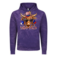 Cloud Purple moorica with cow billie wilder Vintage Hoodie - texasbilliewilder