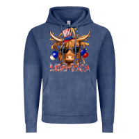Vintage Denim moorica with cow billie wilder Vintage Hoodie - texasbilliewilder