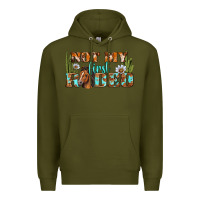 Army Green Not My First Rodeo Western Premium Hoodie - BundleAndBundleShop