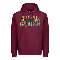 Burgundy Not My First Rodeo Western Premium Hoodie - BundleAndBundleShop