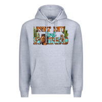Heather Grey Not My First Rodeo Western Premium Hoodie - BundleAndBundleShop