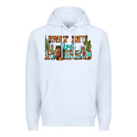 White Not My First Rodeo Western Premium Hoodie - BundleAndBundleShop