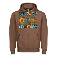 Chestnut cross gemstone and sunflower Zipper Hoodie - Artiststas