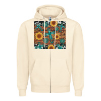 Sandshell cross gemstone and sunflower Zipper Hoodie - Artiststas