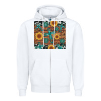 Cross Gemstone And Sunflower Zipper Hoodie | Teevron
