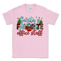 Bubblegum Pink santa s favorite office staff Classic Tee - JahusDesignShop