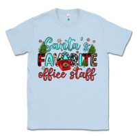 Dusty Blue santa s favorite office staff Classic Tee - JahusDesignShop