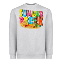 Heather Grey summer break Heavyweight Sweatshirt - texasbilliewilder