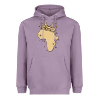 Lavender africa with crown Heavyweight Hoodie - MaliasSmallBusiness