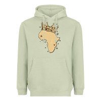 Matcha africa with crown Heavyweight Hoodie - MaliasSmallBusiness
