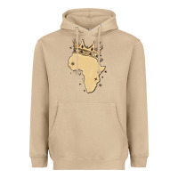 Mushroom africa with crown Heavyweight Hoodie - MaliasSmallBusiness