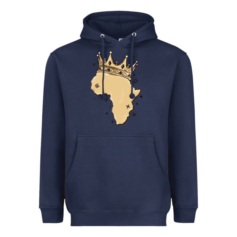 Africa With Crown Heavyweight Hoodie by MaliasSmallBusiness | Teevron