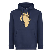 Navy africa with crown Heavyweight Hoodie - MaliasSmallBusiness