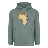 Sage africa with crown Heavyweight Hoodie - MaliasSmallBusiness