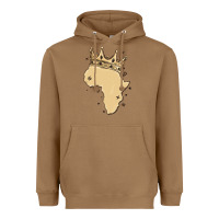 Toasted Coconut africa with crown Heavyweight Hoodie - MaliasSmallBusiness