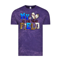 Cloud Purple my heart is on that field baseball Vintage Tee - Zillion Design Studio
