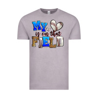 Vintage Zinc my heart is on that field baseball Vintage Tee - Zillion Design Studio