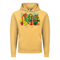 Vintage Mustard christmas trees with softball Vintage Hoodie - Zillion Design Studio