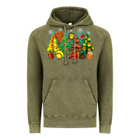 Vintage Olive christmas trees with softball Vintage Hoodie - Zillion Design Studio