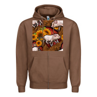 Chestnut pig and barn Zipper Hoodie - BundleAndBundleShop