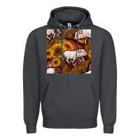 Smoke pig and barn Zipper Hoodie - BundleAndBundleShop