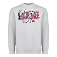 Heather Grey valentine's day nurse love Heavyweight Sweatshirt - RanaPortraitStore