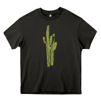 Asphalt saguaro cactus Heavy Core Tee - LillyAllenDesigns