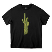 Black saguaro cactus Heavy Core Tee - LillyAllenDesigns